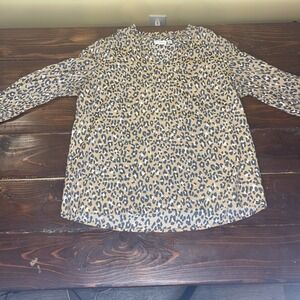 Kim Rogers Women's Shirt Size Medium Multicolor Leopard Blouse